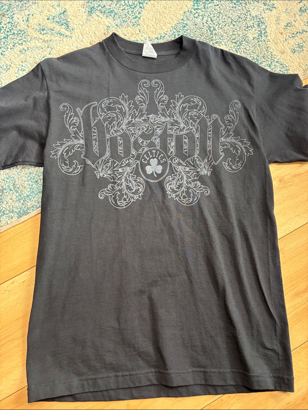 Alstyle Black Men's Short-Sleeve Tee with Gray Celtic Graphic